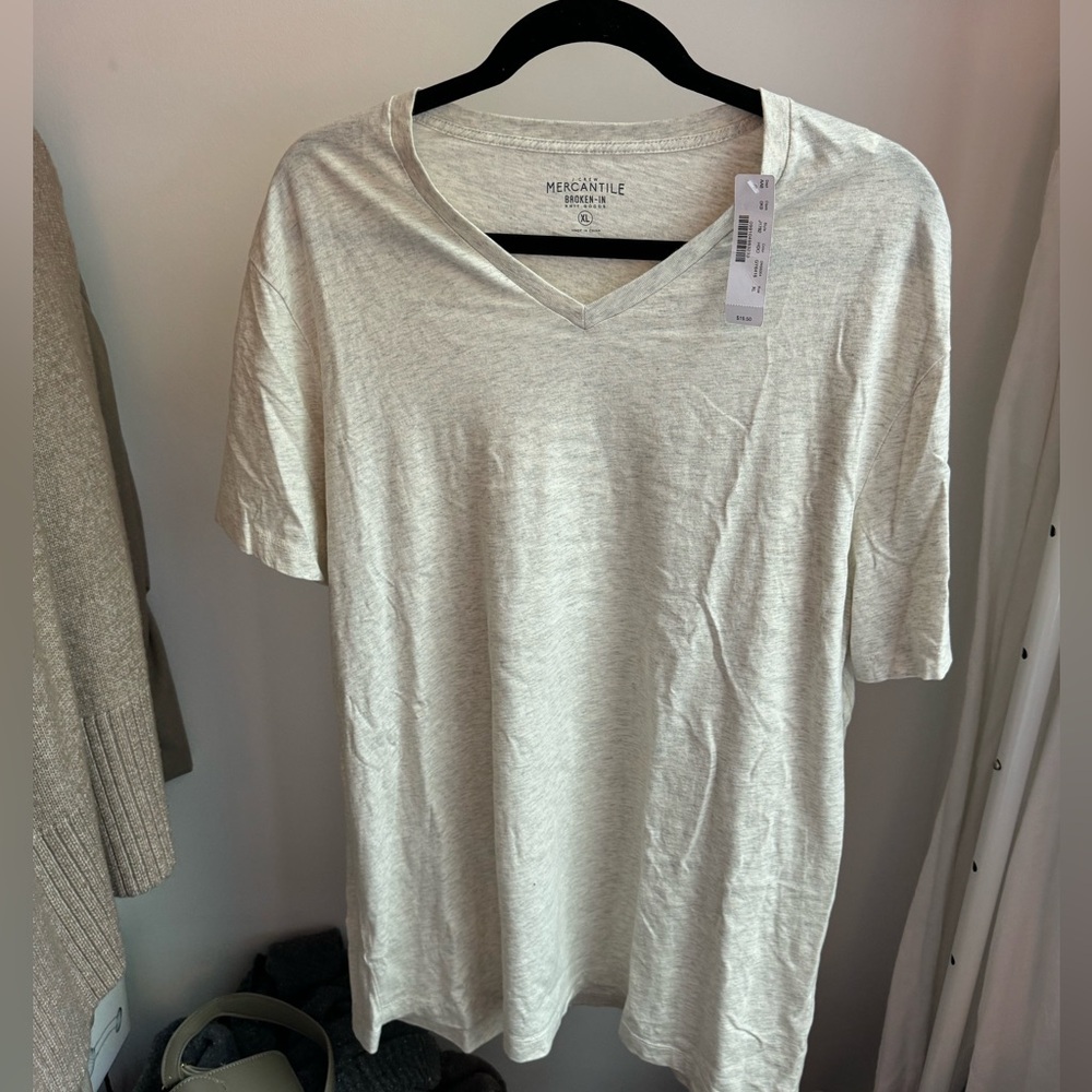 Brand new J-Crew mercantile broken in v-neck t-shirt